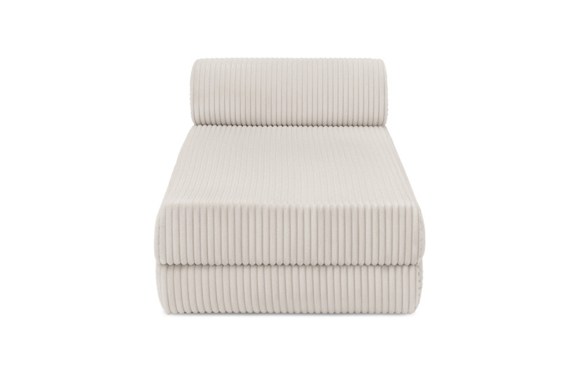 Méridienne convertible et modulable - Velours côtelé XL Blanc