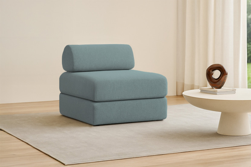 Fauteuil convertible et modulable - Tissu lisse Vert