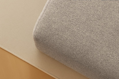 Pouf convertible et modulable - Tissu lisse Taupe