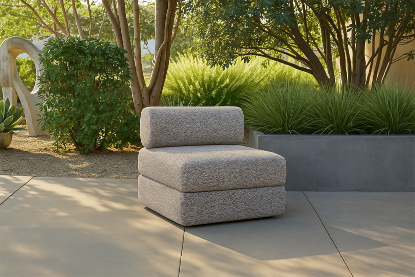 Fauteuil convertible et modulable - Tissu extérieur Gris