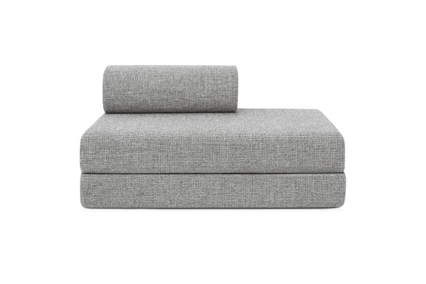 Housse Canapé droit convertible - 2 places - Tissu tweed gris