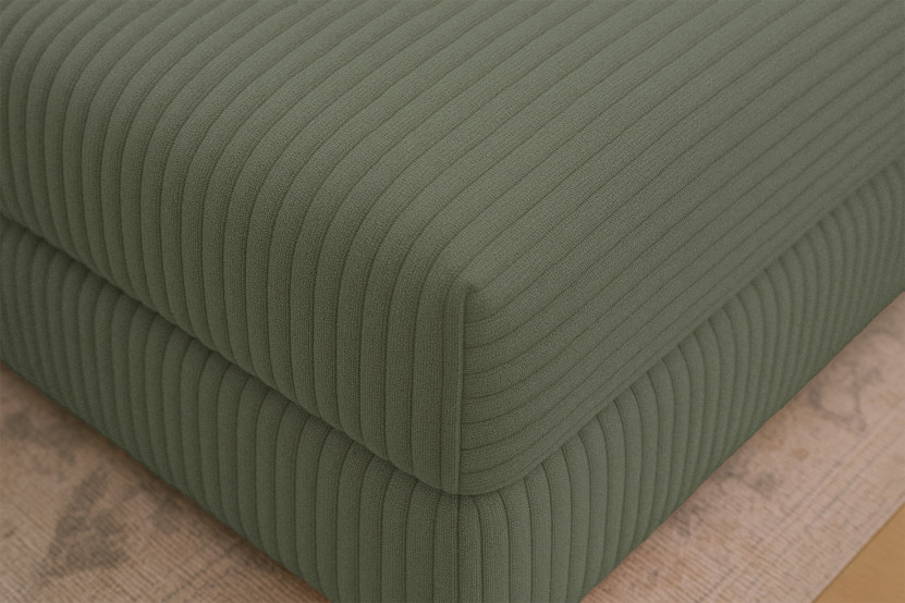 Pouf convertible et modulable - Velours côtelé XL Vert