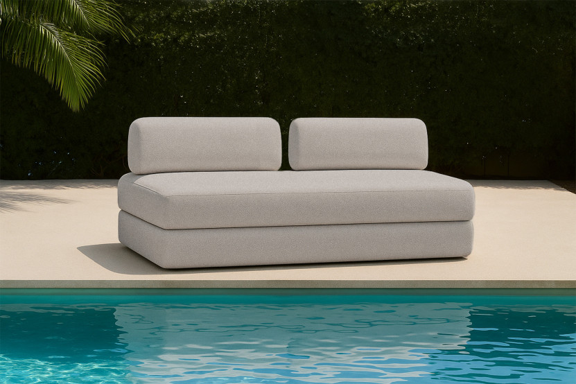 Canapé 3 places convertible et modulable - Tissu extérieur Gris