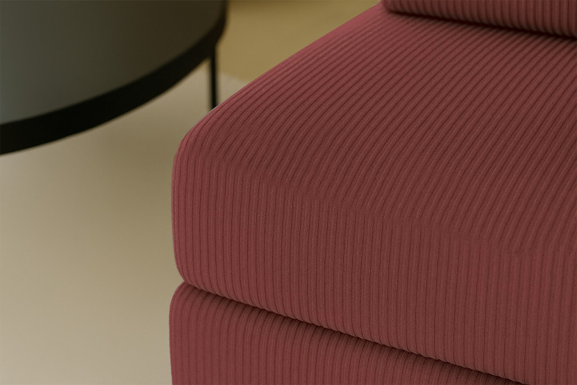 Fauteuil convertible et modulable - Velours côtelé Rouge