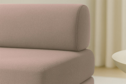 Fauteuil convertible et modulable - Tissu lisse Marron
