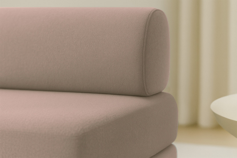 Fauteuil convertible et modulable - Tissu lisse Marron