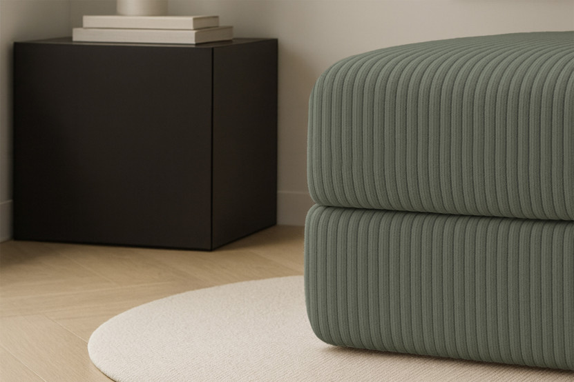 Fauteuil convertible et modulable - Velours côtelé XL Vert