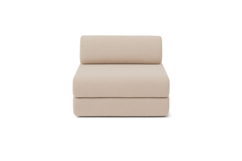 Housse Fauteuil convertible - Tissu lisse beige