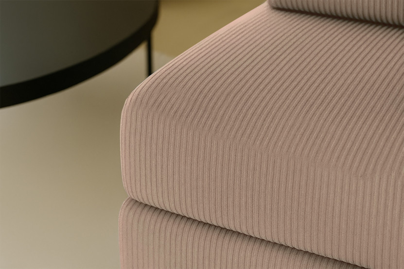 Fauteuil convertible et modulable - Velours côtelé Taupe