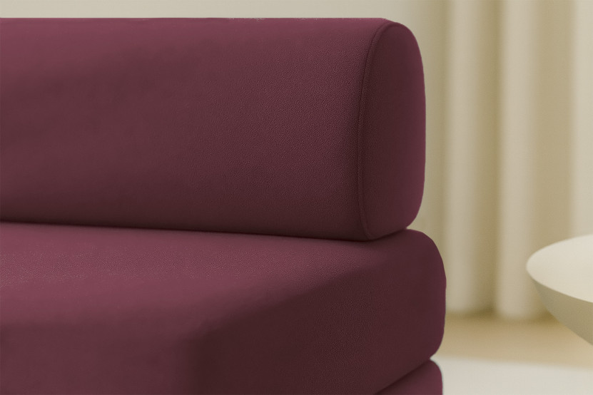 Fauteuil convertible et modulable - Tissu lisse Rouge