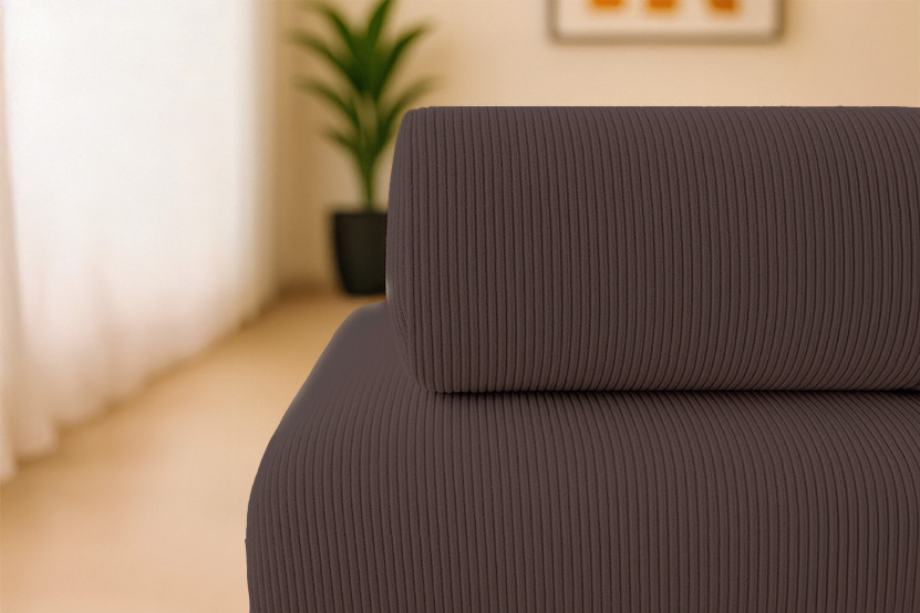 Canapé 3 places - 2 modules convertibles : Canapé 2 places + Fauteuil - Velours côtelé Marron