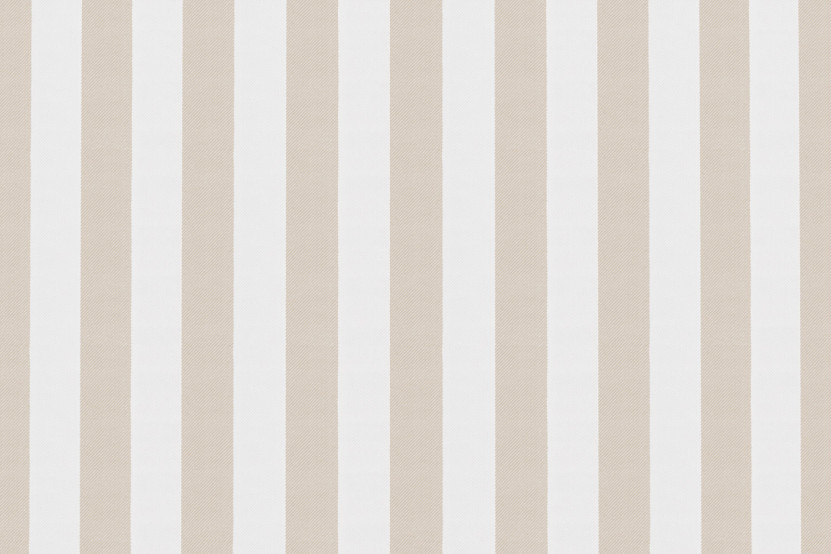 Canapé 3 places modulable - Tissu extérieur à rayures, blanc et beige