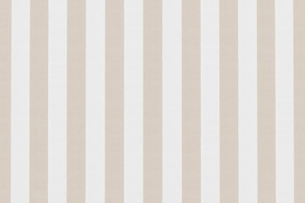 Housse Canapé droit - 3 places - Tissu imperméable à rayures, blanc et beige