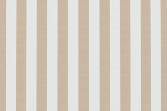 Housse Pouf - Tissu imperméable à rayures, blanc et marron