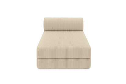Méridienne convertible et modulable - Velours côtelé Beige