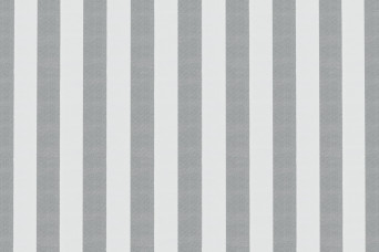 Housse Pouf - Tissu imperméable à rayures, blanc et gris