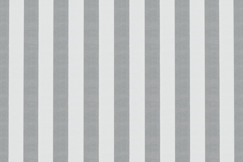 Housse Pouf - Tissu imperméable à rayures, blanc et gris