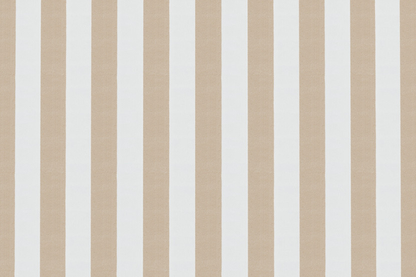 Pouf modulable - Tissu extérieur à rayures, blanc et marron