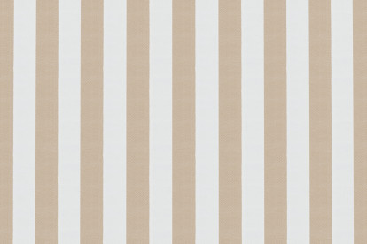 Housse Méridienne - Tissu imperméable à rayures, blanc et marron