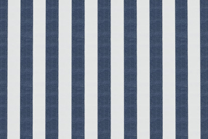 Housse Canapé droit - 3 places - Tissu imperméable à rayures, blanc et bleu foncé