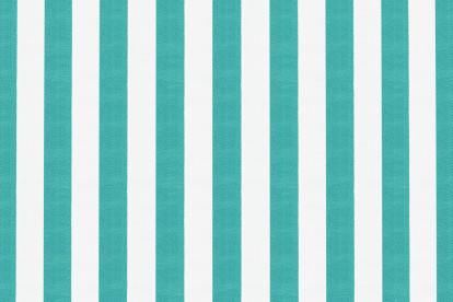 Canapé 3 places modulable - Tissu extérieur à rayures, blanc et bleu turquoise
