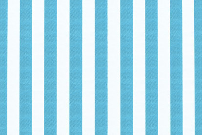Housse Pouf - Tissu imperméable à rayures, blanc et bleu
