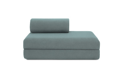 Canapé 2 places convertible et modulable - Tissu lisse Vert