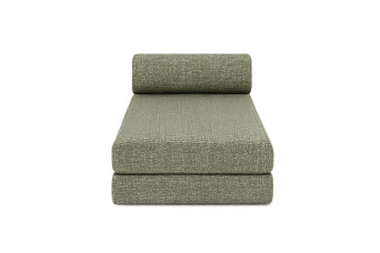Méridienne convertible et modulable - Tissu tweed Vert